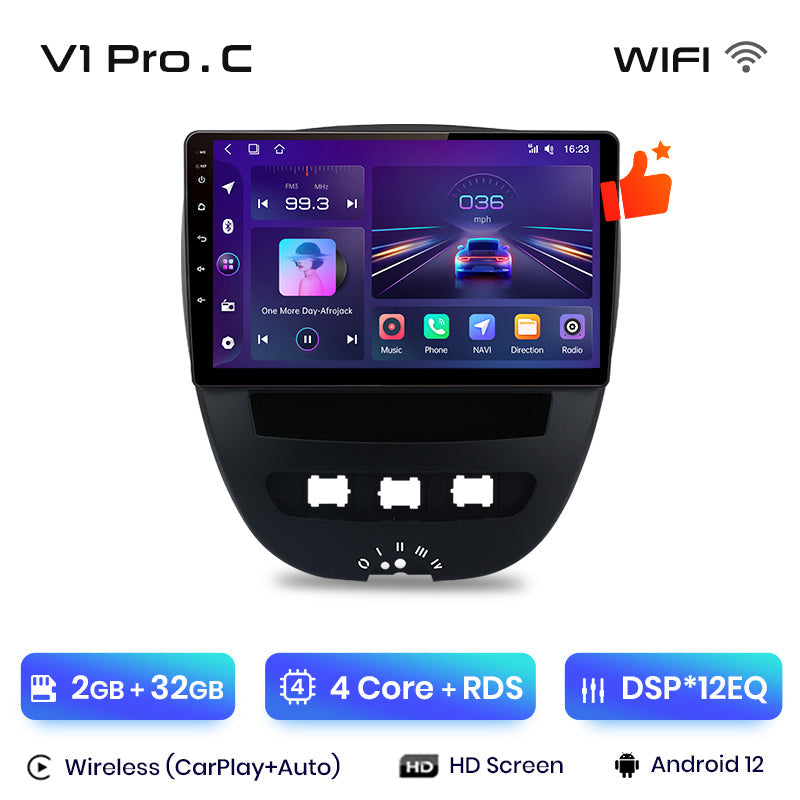 Junsun AI Stimme 2 din Android Auto Radio Für Peugeot 107 Toyota Aygo Citroen C1 2005 - 2014Carplay 4G Auto Multimedia GPS 2din autoradio
