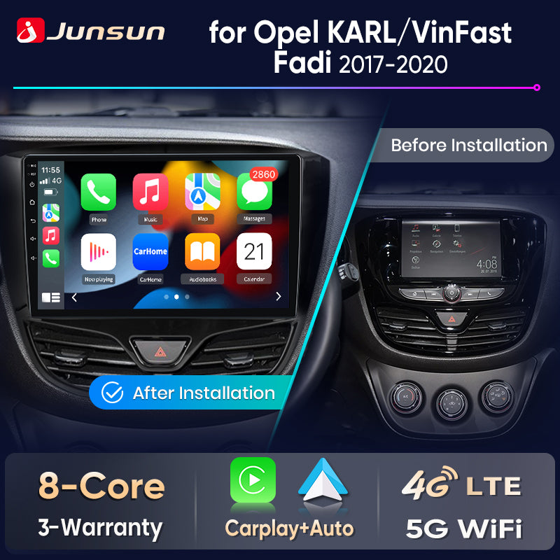 Junsun Wireless CarPlay Car Radio For OPEL Karl VinFast Fadil 2017-2020 Android Multimedia - Junsun Official Store