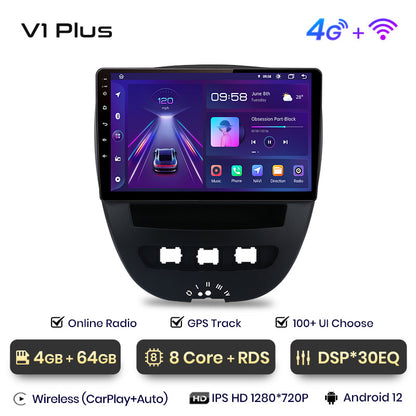 Junsun AI Stimme 2 din Android Auto Radio Für Peugeot 107 Toyota Aygo Citroen C1 2005 - 2014Carplay 4G Auto Multimedia GPS 2din autoradio