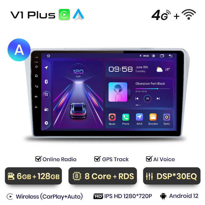 Junsun AI Voice 2 din Android Auto Radio For Toyota Avensis T25 2002 - 2008 Carplay 4G Car Multimedia GPS 2din autoradio