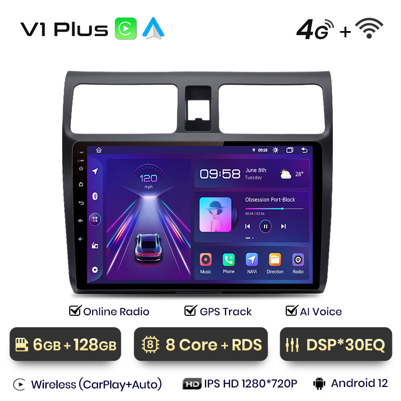Junsun AI Voice 2 din Android Auto Radio For Suzuki Swift 2003 2004 2005 2006 2007 2008 - 2010Carplay 4G Car Multimedia GPS 2din autoradio