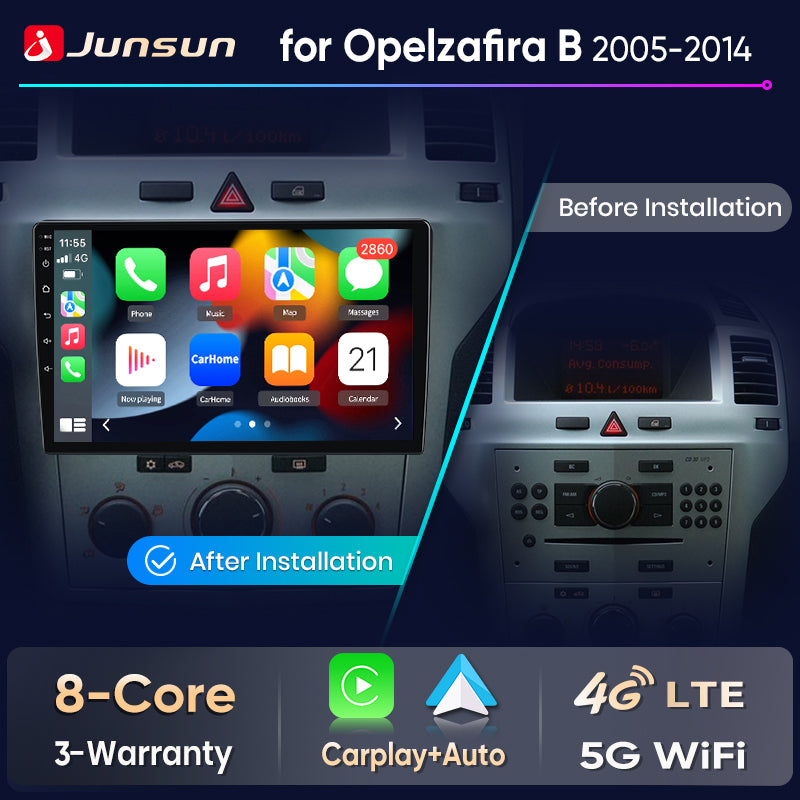 Junsun Wireless CarPlay Car Radio For Opel Zafira B Astra H 2005-2014 Android Multimedia - Junsun Official Store