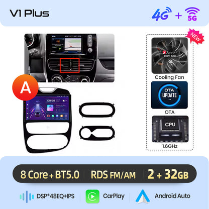Junsun AI Stimme 2 din Android Auto Radio Für Renault Clio 4 ZOE 2012-2019 Carplay 4G Auto Multimedia GPS 2din autoradio