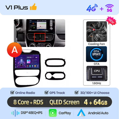Junsun AI Stimme 2 din Android Auto Radio Für Renault Clio 4 ZOE 2012-2019 Carplay 4G Auto Multimedia GPS 2din autoradio