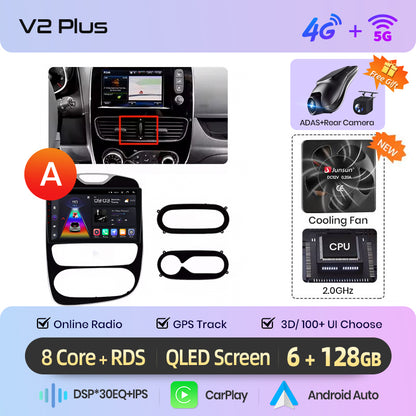 Junsun AI Stimme 2 din Android Auto Radio Für Renault Clio 4 ZOE 2012-2019 Carplay 4G Auto Multimedia GPS 2din autoradio