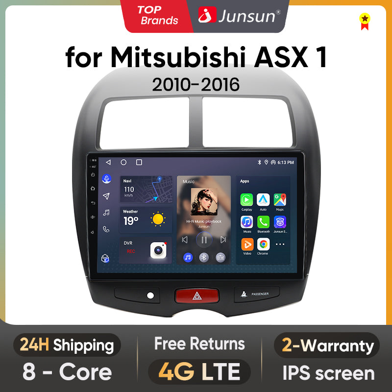 Junsun AI Voice 2 din Android Auto Radio For Mitsubishi ASX 1 2010 - 2016Carplay 4G Car Multimedia GPS 2din autoradio
