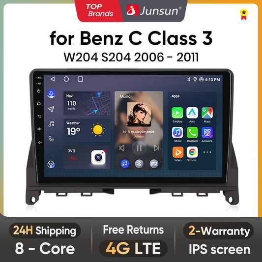Junsun AI Stimme 2 din Android Auto Radio Für Mercedes Benz C Klasse 3 W204 S204 2006 - 2011 Carplay 4G Auto Multimedia GPS 2din autoradio