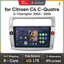 Junsun AI Voice 2 din Android Auto Radio For Citroen C4 C-Triomphe C-Quatre 2004 - 2009 Carplay 4G Car Multimedia GPS 2din autoradio