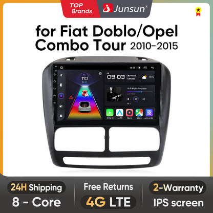 Junsun AI Voice 2 din Android Auto Radio For Fiat Doblo 2 2010-2014 Opel Combo 3 2011-2018 Carplay 4G Car Multimedia GPS 2din autoradio