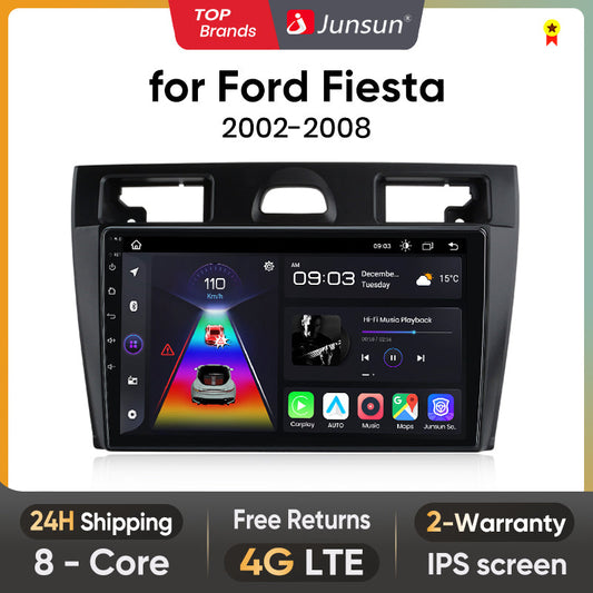 Junsun AI Voice 2 din Android Auto Radio For Ford Fiesta Mk VI 5 Mk5 2002 2003 - 2007 2008 Carplay 4G Car Multimedia GPS 2din autoradio