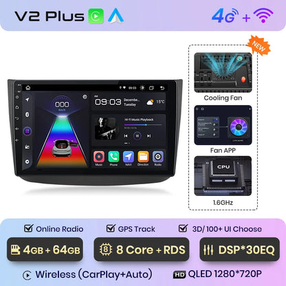 Junsun Android Autoradio für Mercedes-Benz Vito 2 W639 Viano 2 2003–2015 Carplay 4G Auto Multimedia GPS 2Din Autoradio 