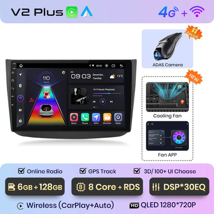 Junsun Android Autoradio für Mercedes-Benz Vito 2 W639 Viano 2 2003–2015 Carplay 4G Auto Multimedia GPS 2Din Autoradio 