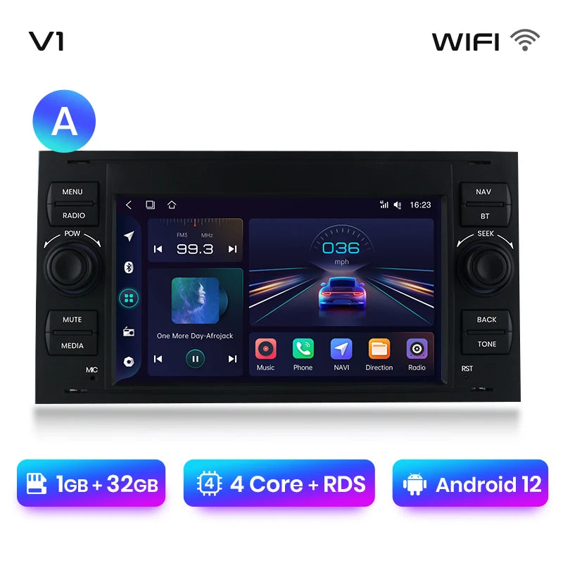 Junsun CarPlay Android Auto Radio for Ford Focus Mondeo Fiesta Transit Kuga C-Max S-Max Galaxy GPS Car Multimedia 2din autoradio