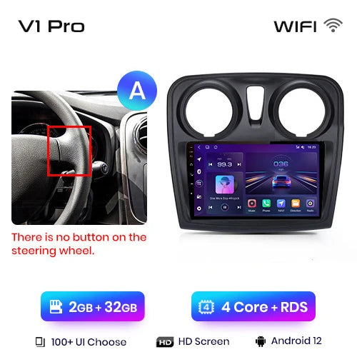 Junsun V1 AI Voice Android Auto Radio For Renault Logan 2 Sandero 2014-2019 Wireless CarPlay Car Multimedia GPS 2din autoradio