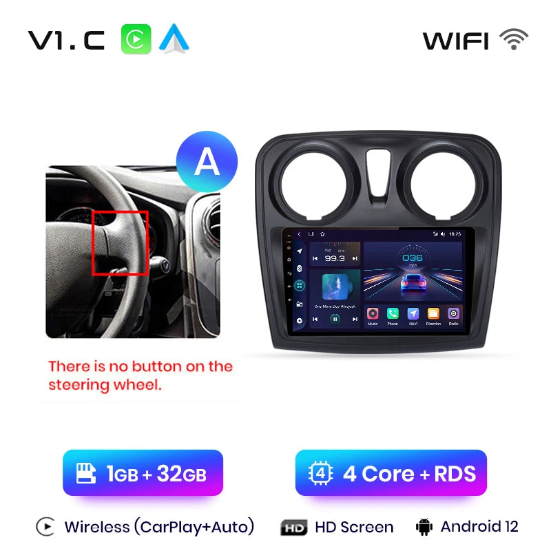 Junsun V1 AI Voice Android Auto Radio For Renault Logan 2 Sandero 2014-2019 Wireless CarPlay Car Multimedia GPS 2din autoradio