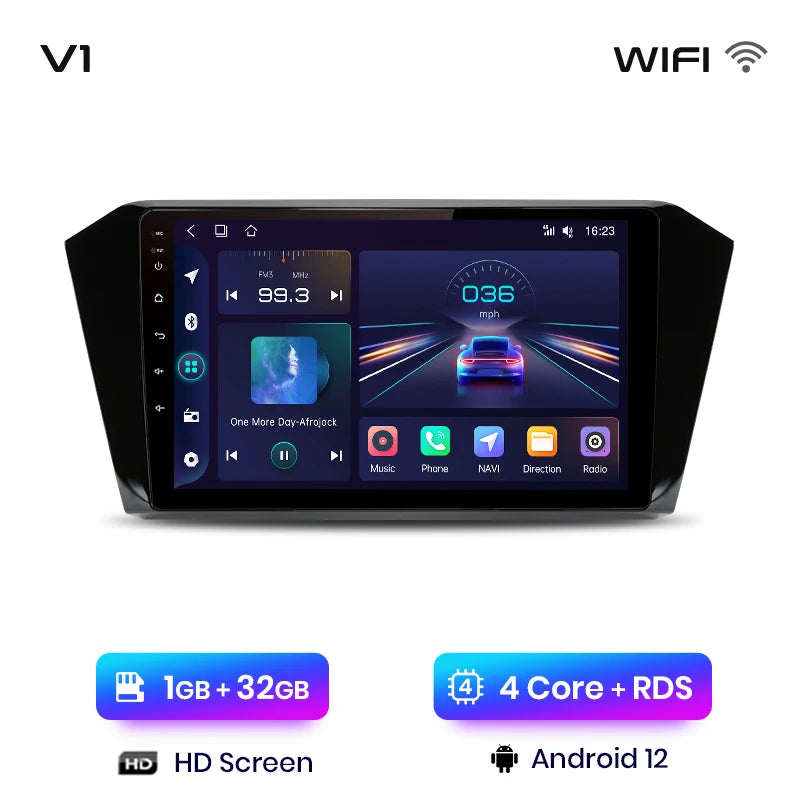 Junsun V1 AI Voice Wireless CarPlay Android Auto Radio For VW Volkswagen Passat B8 2015-2020 4G Car Multimedia GPS 2din autoradi