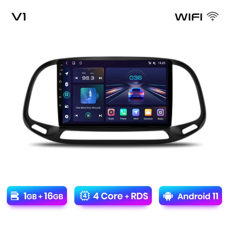 Junsun V1 Wireless CarPlay Android Auto Radio For Fiat Doblo 2015 - 2019 4G Car Multimedia GPS 2din autoradio