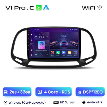 Junsun V1 Wireless CarPlay Android Auto Radio For Fiat Doblo 2015 - 2019 4G Car Multimedia GPS 2din autoradio