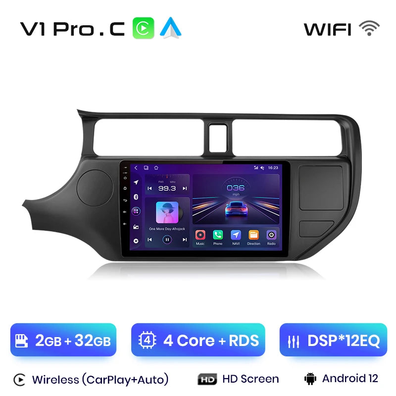 Junsun V1plus AI Voice 2 din Android Auto Radio For KIA RIO 2011-2015 Carplay Car Multimedia GPS 2din autoradio