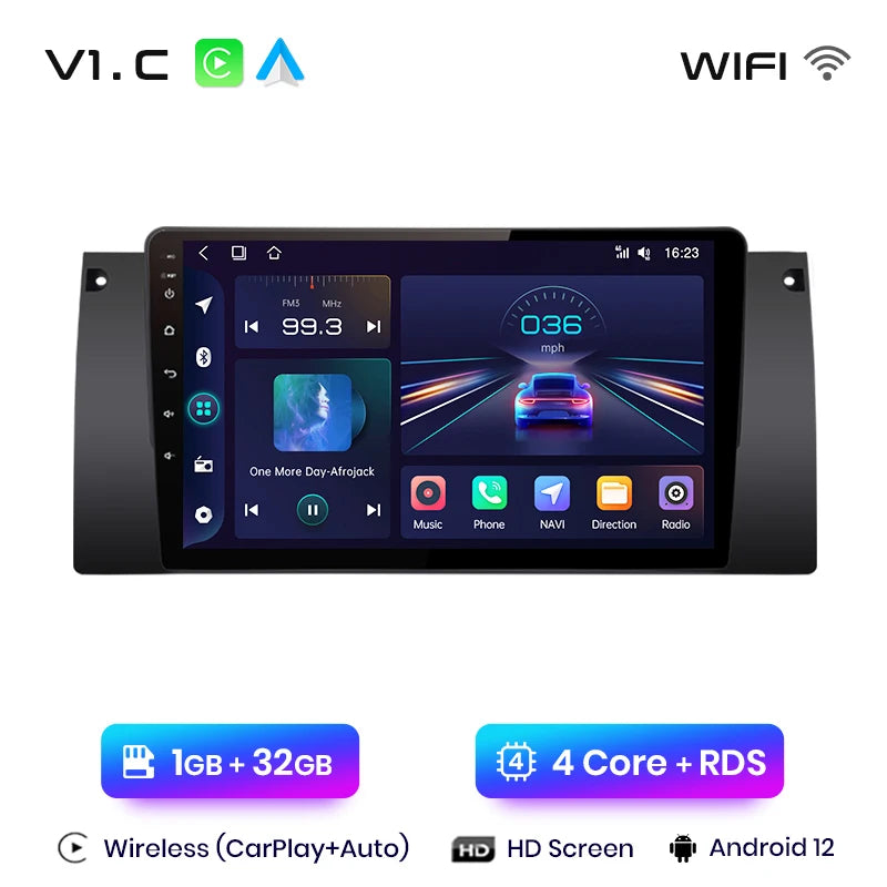 Junsun V1pro AI Voice 2 din Android Auto Radio For BMW 5 E39 1995 - 2003  E53 X5 M5 Carplay 4G Car Multimedia GPS 2din autoradio