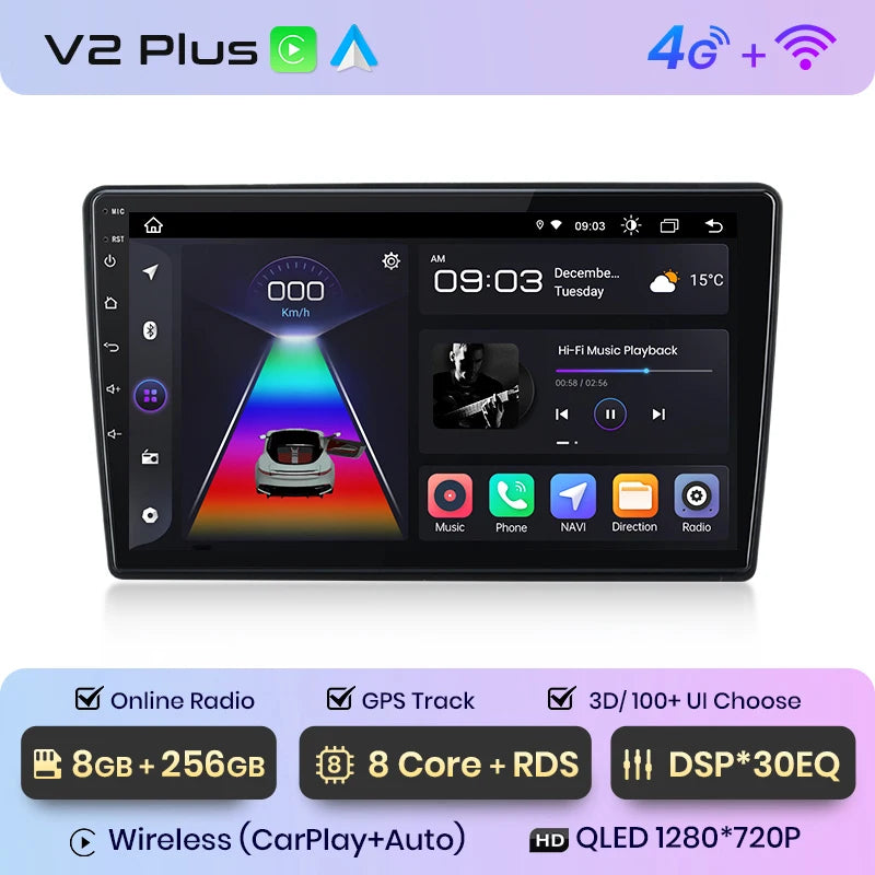Junsun V1pro AI Voice 2 din Android Auto Radio For Ford C-MAX 2003 - 2010 Carplay 4G Car Multimedia GPS 2din autoradio