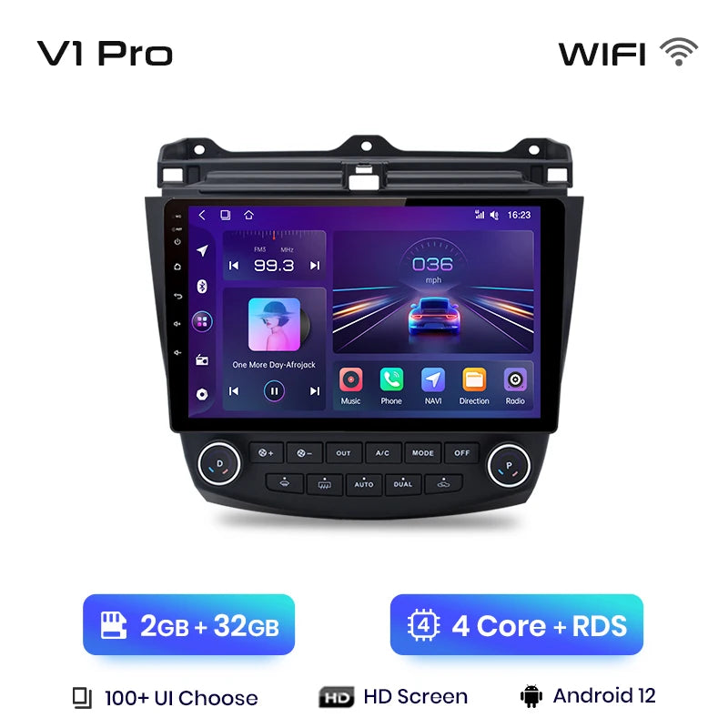 Junsun V1pro AI Voice 2 din Android Auto Radio For Honda Accord 7 2003-2008 Carplay 4G Car Multimedia GPS 2din autoradio