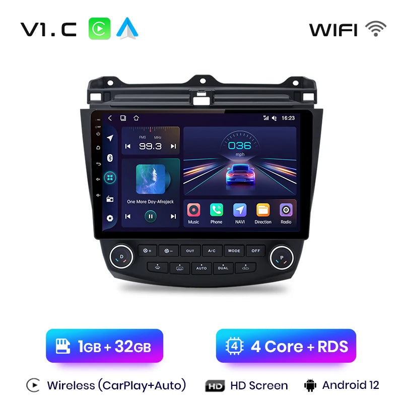 Junsun V1pro AI Voice 2 din Android Auto Radio For Honda Accord 7 2003-2008 Carplay 4G Car Multimedia GPS 2din autoradio