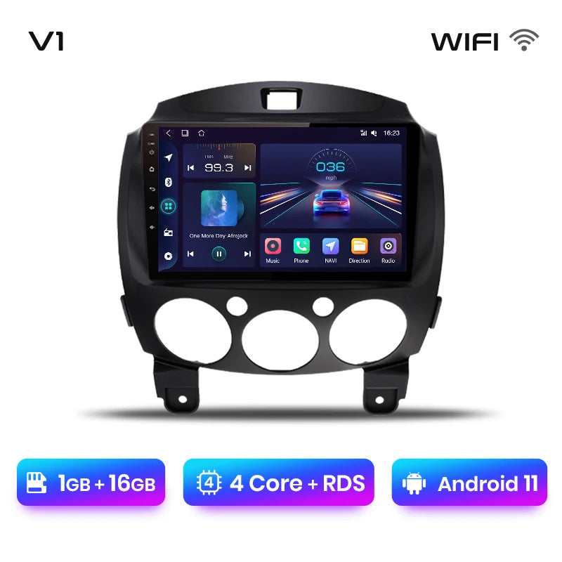 Junsun V1pro AI Voice 2 din Android Auto Radio For MAZDA 2 Mazda2 2007-2014 Carplay 4G Car Multimedia GPS 2din autoradio