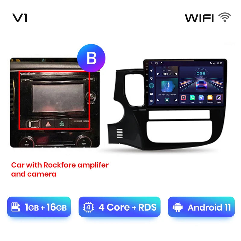 Junsun V1pro AI Voice 2 din Android Auto Radio For Mitsubishi Outlander 3 GF0W GG0W 2012-2018 Carplay Car Multimedia autoradio