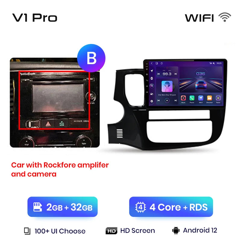 Junsun V1pro AI Voice 2 din Android Auto Radio For Mitsubishi Outlander 3 GF0W GG0W 2012-2018 Carplay Car Multimedia autoradio