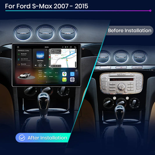 Junsun V3 Plus 2K Android 13 Drahtlose CarPlay Android Auto Auto Intelligente Systeme Für Ford S-Max S max 2007 - 2015 Autoradio 