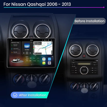 Junsun V3 Plus 2K Android 13 Wireless CarPlay Android Auto Car Intelligent Systems for Nissan Qashqai J10 2006 - 2013 Autoradio