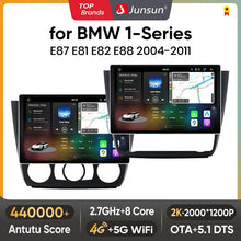 Junsun V3 Plus 2K CarPlay inalámbrico Android Auto Sistemas inteligentes para BMW Serie 1 E87 E81 E82 E88 2004-2011 Autoradio 