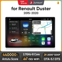 Junsun V3 Plus 2K Drahtlose CarPlay Android Auto Auto Intelligente Systeme für Renault Duster 2015-2020 Für LADA Largus autoradio 
