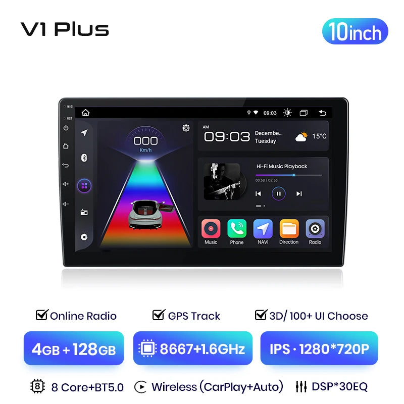 Junsun V3 Plus 2K Wireless CarPlay Android Auto Car Intelligent Systems for VW Volkswagen Passat B8 2015-2020 Autoradio