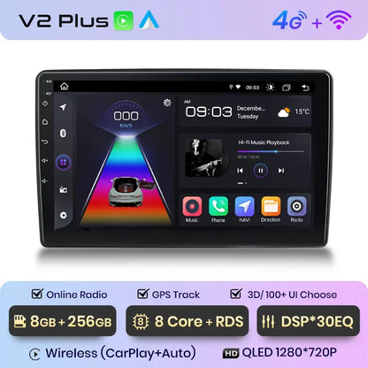 Junsun Wireless CarPlay Android Auto Car Radio For Ford New Transit 2009 2010 2011 2012 2013-2019 Intelligent Systems Multimedia