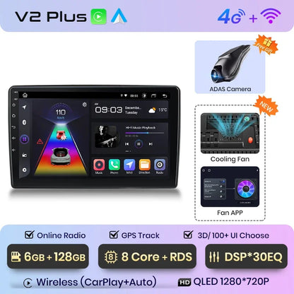 Junsun Wireless CarPlay Android Auto Car Radio For Ford New Transit 2009 2010 2011 2012 2013-2019 Intelligent Systems Multimedia
