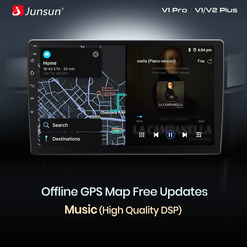 Junsun Wireless CarPlay Android Auto Car Radio For Peugeot 108 For Toyota Aygo B40 2014-2021 GPS Intelligent Systems Autoradio