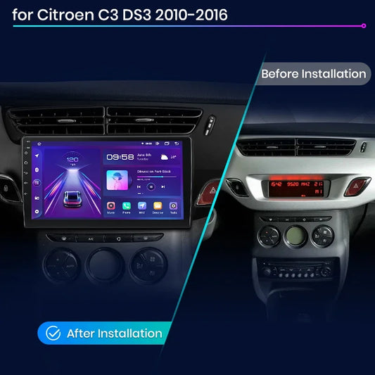 Junsun Wireless CarPlay Android Auto Car Radio Multimedia For Citroen C3 DS3 2010-2016 GPS Intelligent Systems Smart Autoradio