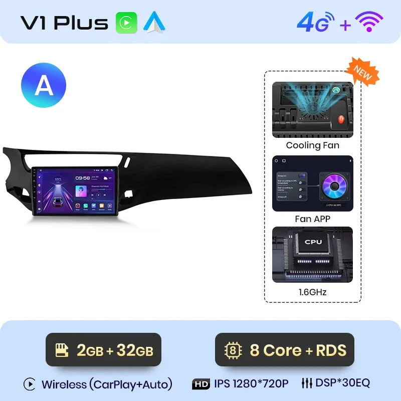 Junsun Wireless CarPlay Android Auto Car Radio Multimedia For Citroen C3 DS3 2010-2016 GPS Intelligent Systems Smart Autoradio