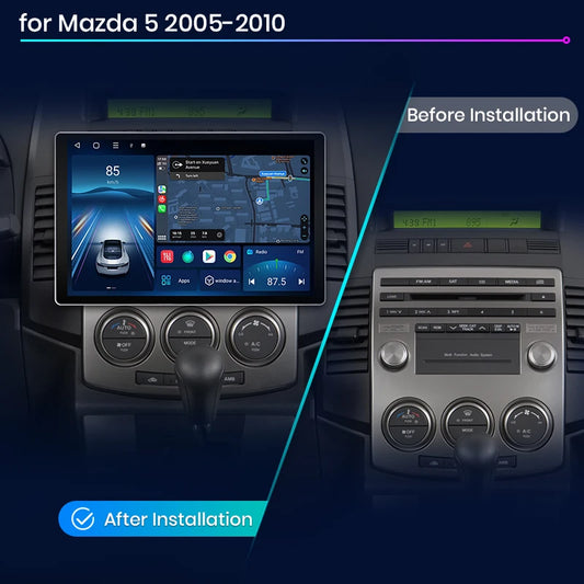 Junsun X7 MAX 13,1“ 2K AI Voice Wireless CarPlay Android Auto Autoradio für Mazda 5 2005-2010 Multimedia-Autoradio