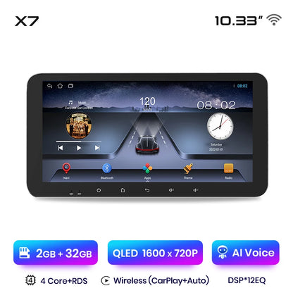 Junsun X7 MAX 2K HD Screen Wireless CarPlay Auto Car Radio for BMW E46 M3 318/320/325/330/335 Car Multimedia GPS 2din autoradio
