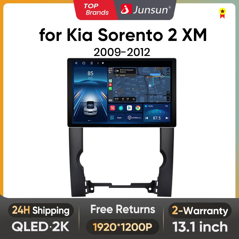 Junsun X7 MAX 2K HD Screen Wireless CarPlay Auto Car Radio for Kia Sorento 2 XM 2009 - 2012 Car Multimedia GPS 2din autoradio - Junsun Official Store