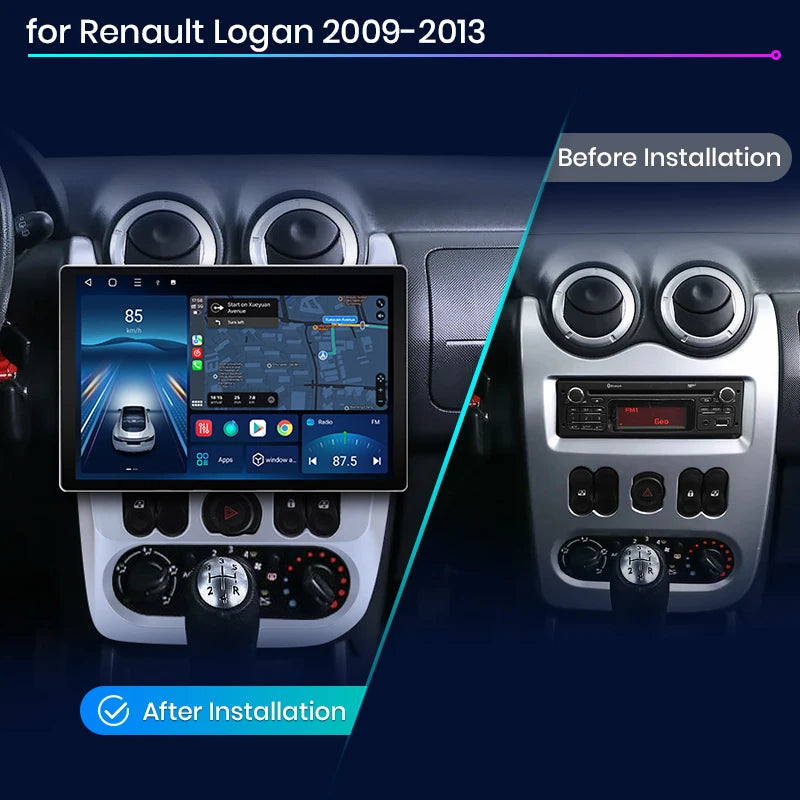 Junsun X7 PRO 11.5“ 2K Wireless CarPlay Android Auto Car Radio for Renault Logan 1 Sandero 2009-2013 Dacia Duster autoradio - Junsun Official Store