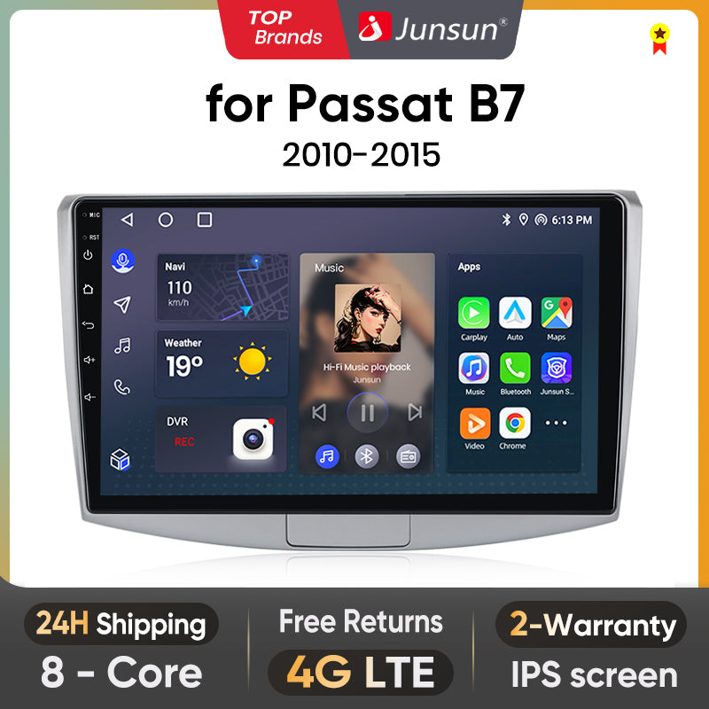 Junsun AI Voice 2 din Android Auto Radio para Volkswagen VW Passat B6 B7 CC 2010-2015 Carplay 4G coche Multimedia GPS 2din autoradio
