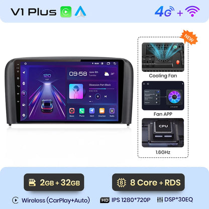 Junsun V1 Pro Für Volvo S80 1998 - 2006 Android Autoradio Autovideoplayer CarPlay Android Auto GPS Keine 2 Din 2din DVD 