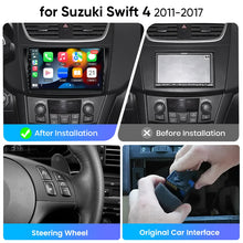 Junsun eSIM Wireless CarPlay Android Auto For Suzuki Swift 4 2011 2012 2013 2014 2015 2016 2017 2 Din Autoradio RDS BT DSP