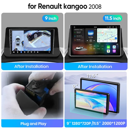 Junsun Wireless CarPlay Car Radio For Renault kangoo 2008 Android Multimedia