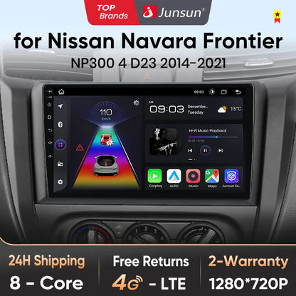 Junsun Wireless CarPlay Android Auto Radio For Nissan Navara Frontier NP300 4 D23 2014-2021 Car Intelligent Systems RDS BT WiFi Junsun Official Store