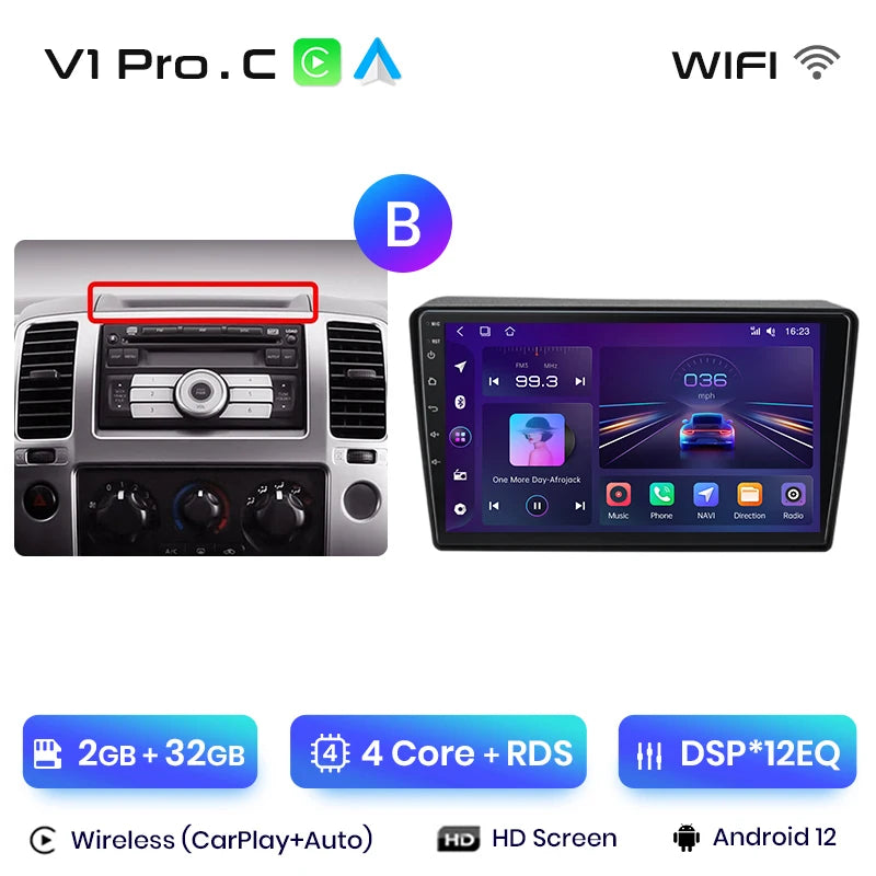 Junsun V1pro AI Stimme 2 din Android Auto Radio Für Nissan NAVARA 2006-2012 Carplay 4G Auto Multimedia GPS 2din autoradio 